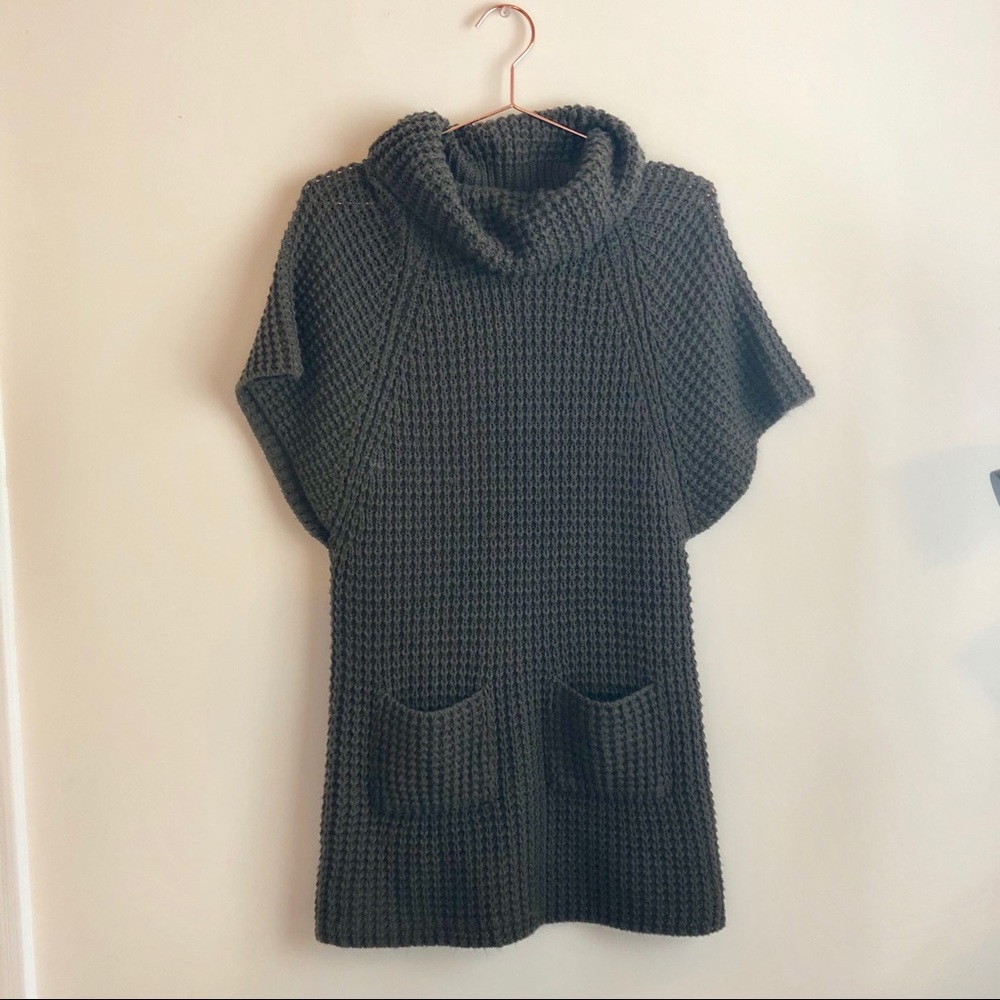 BROWN long cowl neck sweater